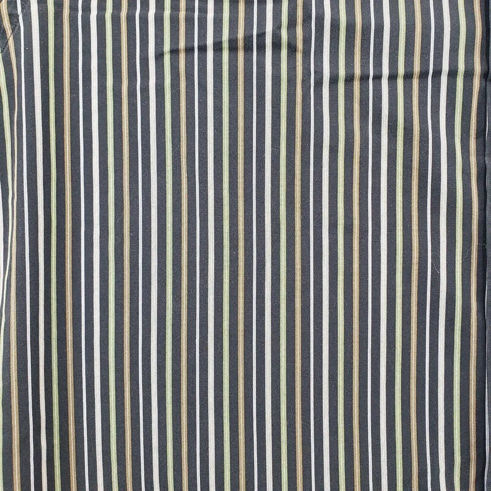 Banana Republic Shirt Mens Large 16 16.5 Black Sriped‎ Classiccore Button Up